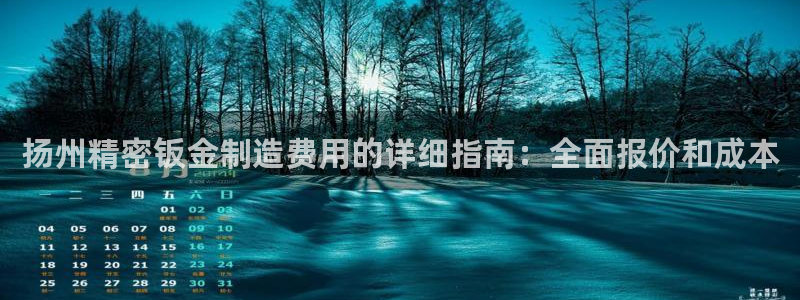 彩神赢了钱登录不上去：扬州精密钣金制造费用的详细指南：全面报价和成本