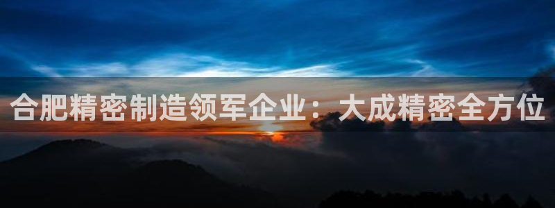 彩神vl购彩大厅：合肥精密制造领军企业：大成精密全方位